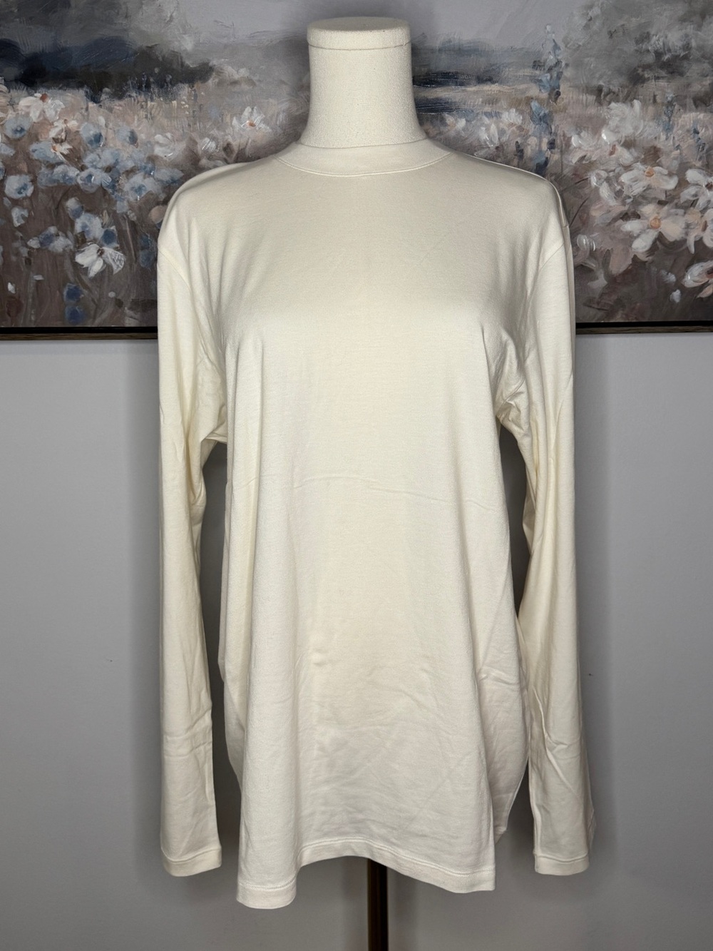 Skims Boyfriend Longsleeve T-Shirt in Marble Size Small